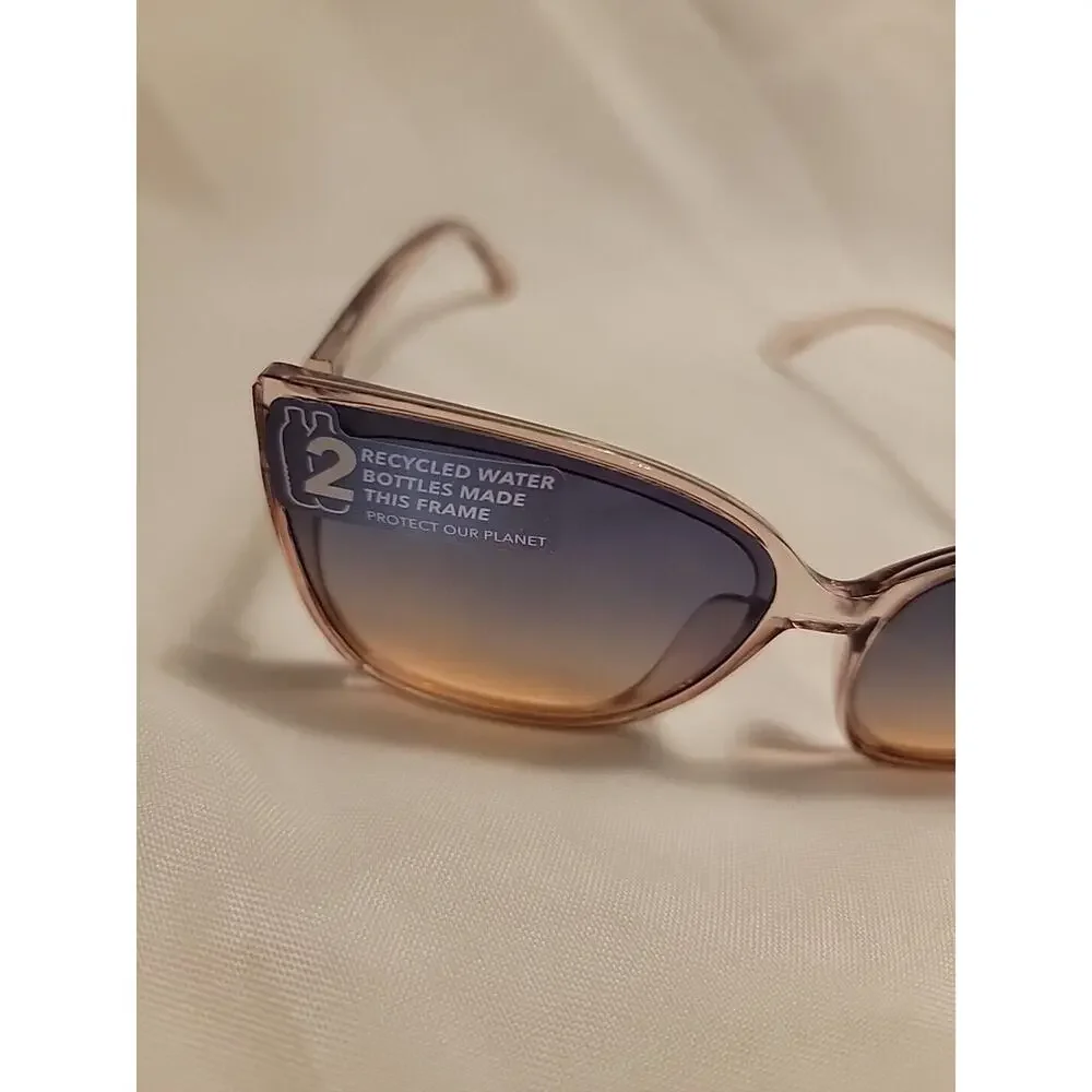 Piranha Designer Cat Eye Sunglasses Fashion Eyewear Brown Clear Frames # 62141